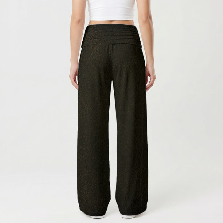 Christianartworkshop Golden Saint Icon Scripture High Waist Women's Wide Leg Pants - image 2