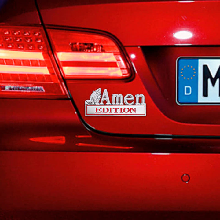 Christianartworkshop 3D Metal Car Sticker With Praying Hands & Cross: Badge of Unwavering Heavenly Care - image 9