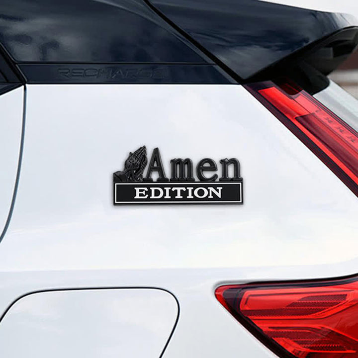 Christianartworkshop 3D Metal Car Sticker With Praying Hands & Cross: Badge of Unwavering Heavenly Care - image 21