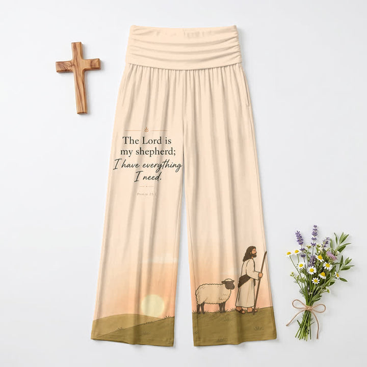 Christianartworkshop The Lord Is My Shepherd Women's Wide Leg Pants - US22,UK/AU26,EU54 - image 0