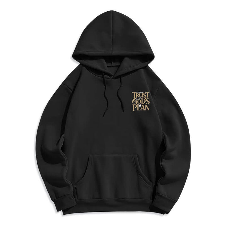 Christianartworkshop Trust God's Plan Brown Streetwear Pullover Hoodie - image 8