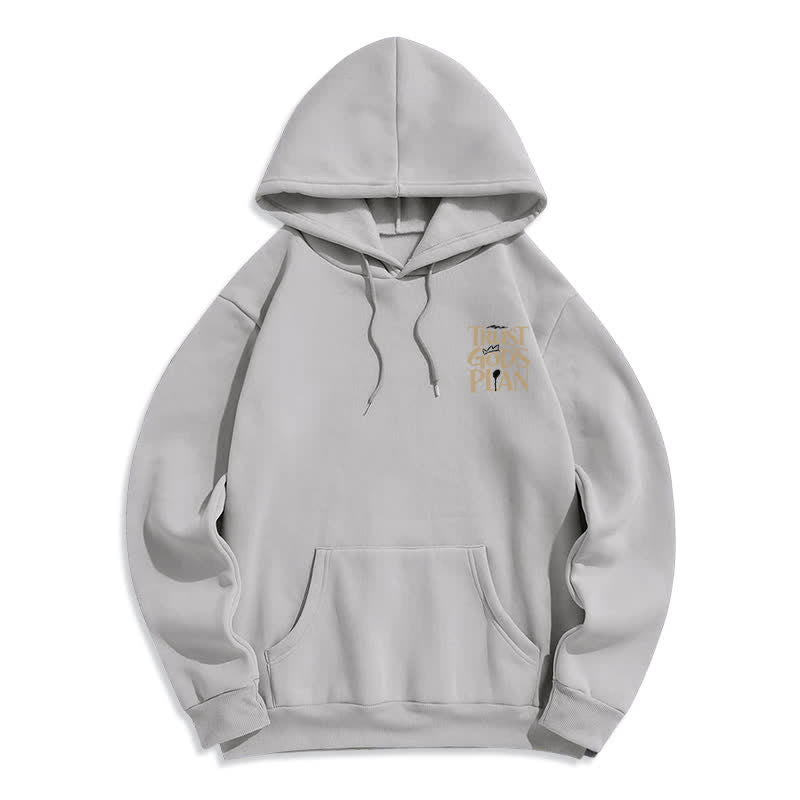 Christianartworkshop Trust God's Plan Brown Streetwear Pullover Hoodie - image 11
