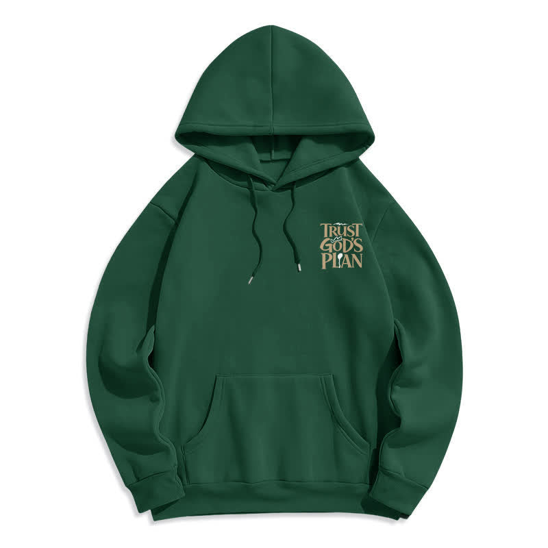 Christianartworkshop Trust God's Plan Brown Streetwear Pullover Hoodie - image 23