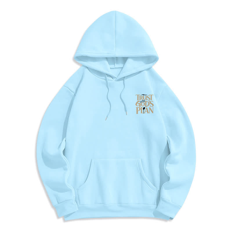 Christianartworkshop Trust God's Plan Brown Streetwear Pullover Hoodie - image 20