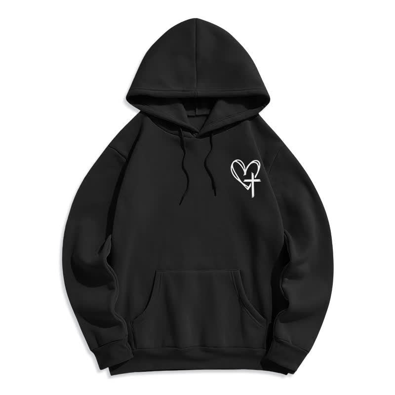 Christianartworkshop Walking By Faith Oversized Fleece Pullover Hoodie - image 2