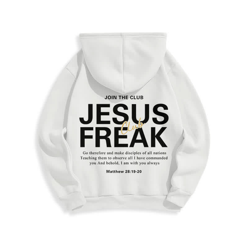 Christianartworkshop Jesus Freak Saved Oversized Fleece Pullover Hoodie - image 4
