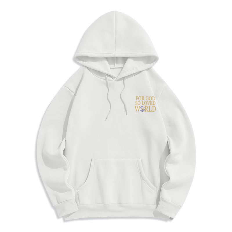 Christianartworkshop For God So Loved The World Earth Graphic Fleece Hoodie - image 8