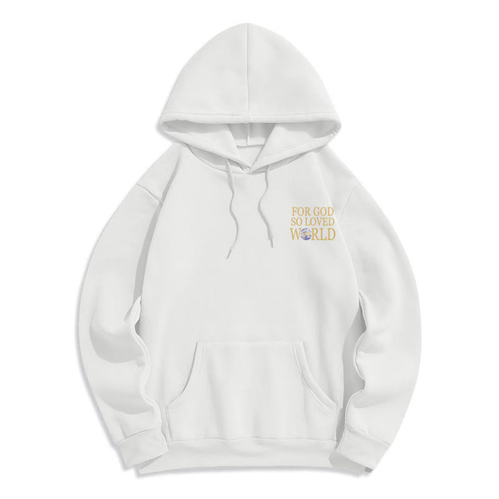 Christianartworkshop For God So Loved The World Earth Graphic Fleece Hoodie - image 8