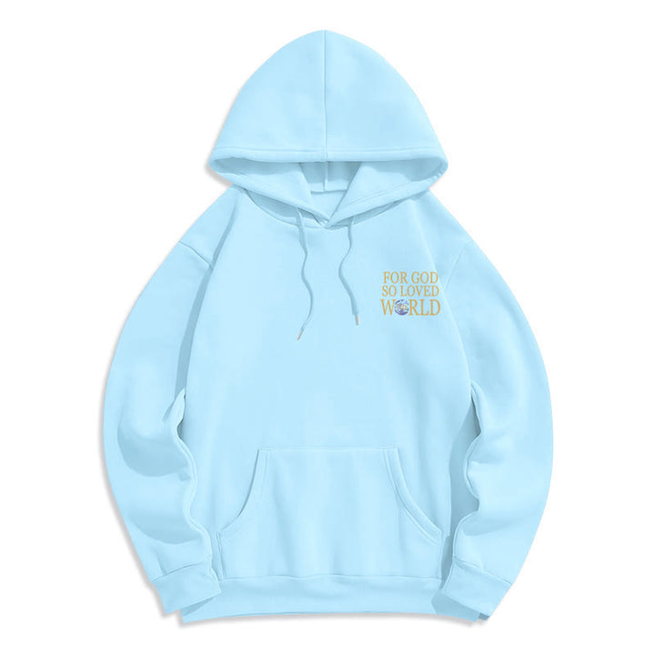 Christianartworkshop For God So Loved The World Earth Graphic Fleece Hoodie - image 20