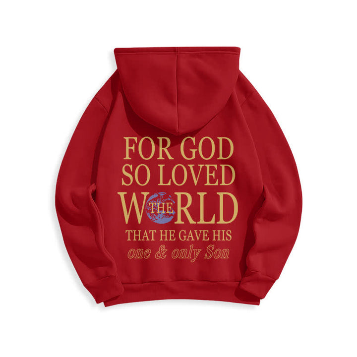 Christianartworkshop For God So Loved The World Earth Graphic Fleece Hoodie - image 10