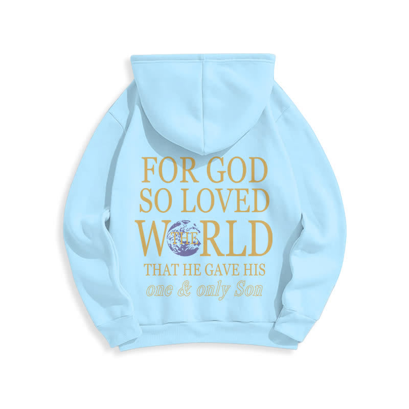 Christianartworkshop For God So Loved The World Earth Graphic Fleece Hoodie - image 19