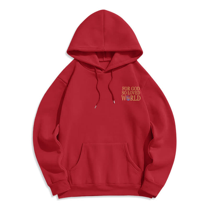 Christianartworkshop For God So Loved The World Earth Graphic Fleece Hoodie - image 11