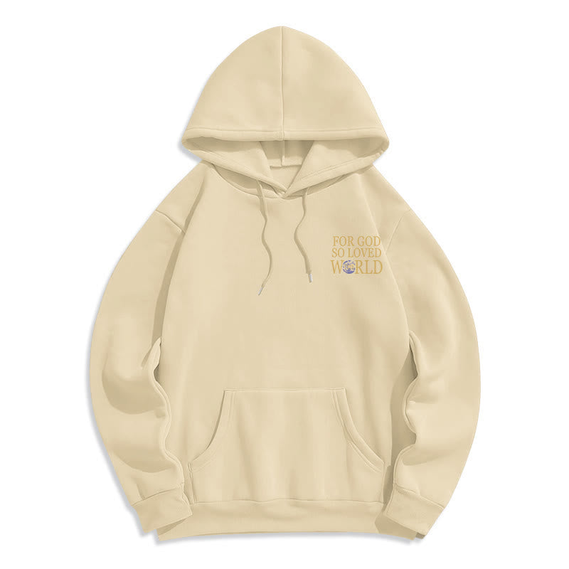 Christianartworkshop For God So Loved The World Earth Graphic Fleece Hoodie - image 14