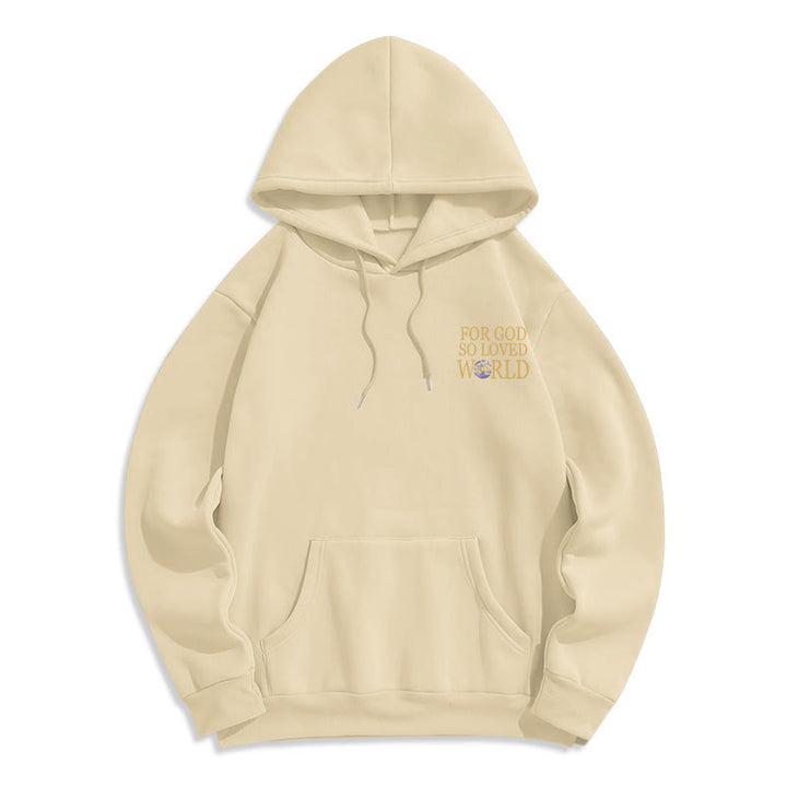 Christianartworkshop For God So Loved The World Earth Graphic Fleece Hoodie - image 14