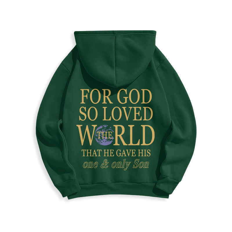 Christianartworkshop For God So Loved The World Earth Graphic Fleece Hoodie - image 22