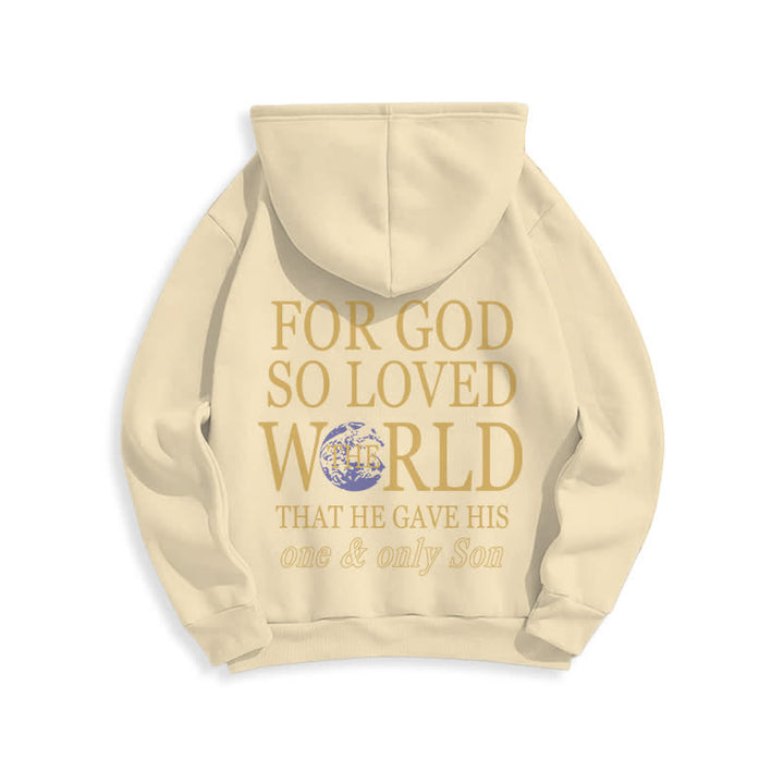 Christianartworkshop For God So Loved The World Earth Graphic Fleece Hoodie - image 13
