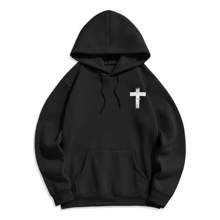 Christianartworkshop Seek Jesus Distressed Back Print Fleece Lined Hoodie - image 11