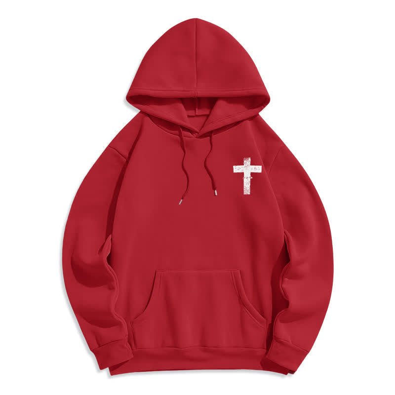 Christianartworkshop Seek Jesus Distressed Back Print Fleece Lined Hoodie - image 23