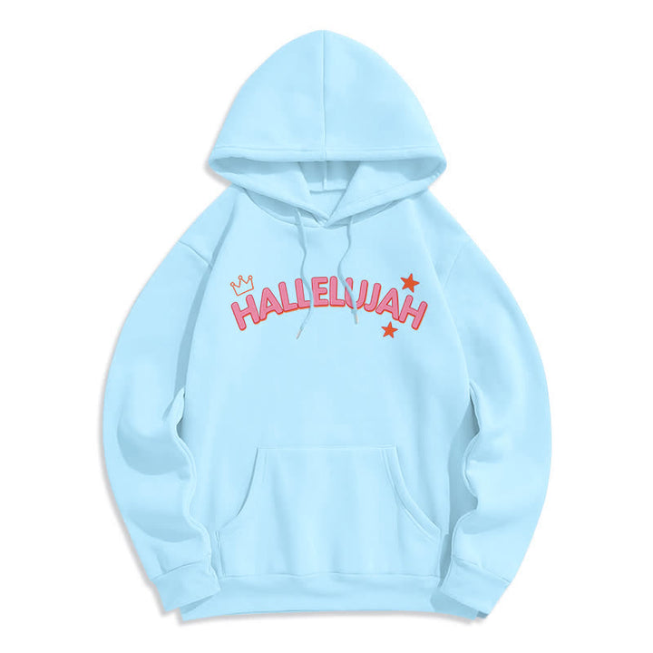 Christianartworkshop Hallelujah Crowned Stars Fleece Pullover Hoodie - image 23