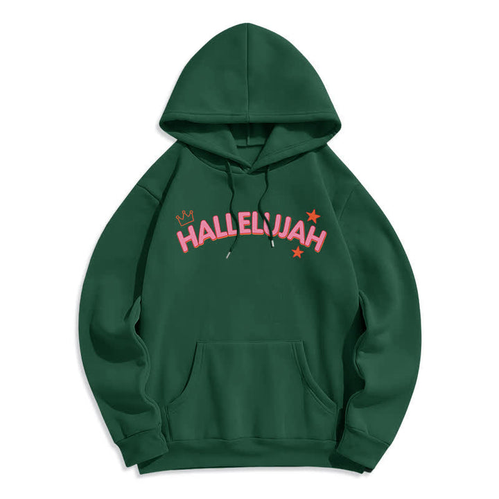 Christianartworkshop Hallelujah Crowned Stars Fleece Pullover Hoodie - image 17