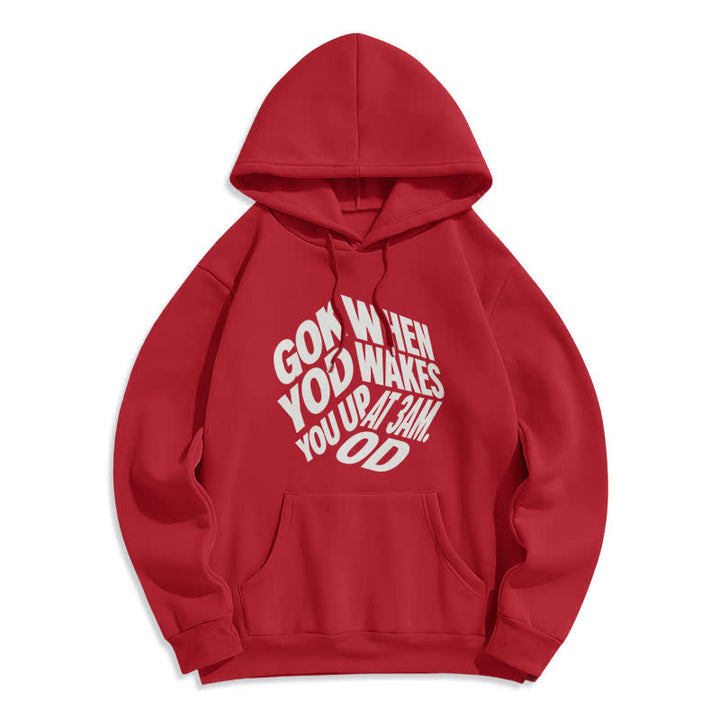 Christianartworkshop Child Of God Graffiti Fleece Lined Pullover Hoodie - Red - 2XL - image 1