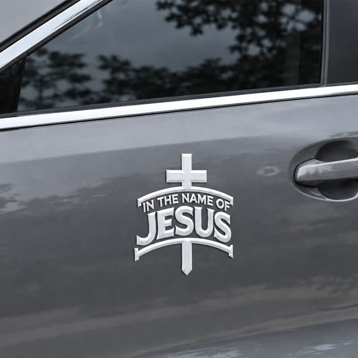 Christianartworkshop Crisp Outline Jesus Cross Window Sticker: Beacon of Timeless Sacred Testimony - Set of 10 - image 0