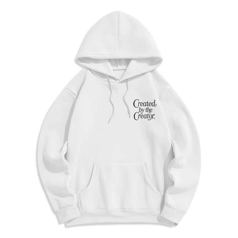 Christianartworkshop Created By The Creator Floral Back Print Pullover Hoodie - image 2