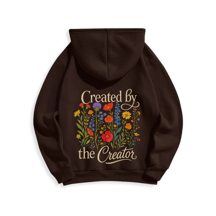 Christianartworkshop Created By The Creator Floral Back Print Pullover Hoodie - image 13