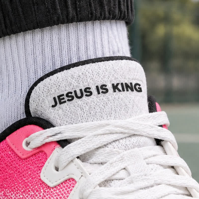 Christianartworkshop Bold Jesus Is King Plastic Shoe Decal: Emblem of Heavenly Royal Sovereignty - image 4