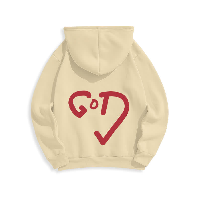 Christianartworkshop Faith Graffiti Red Cross Fleece Lined Pullover Hoodie - image 13