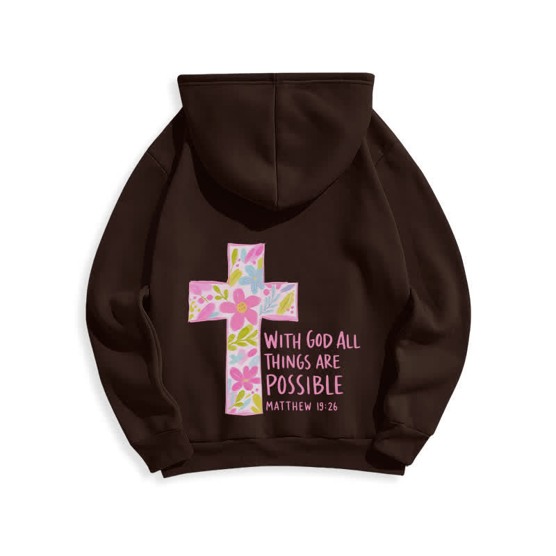 Christianartworkshop With God All Things Are Possible Floral Cross Hoodies - image 10