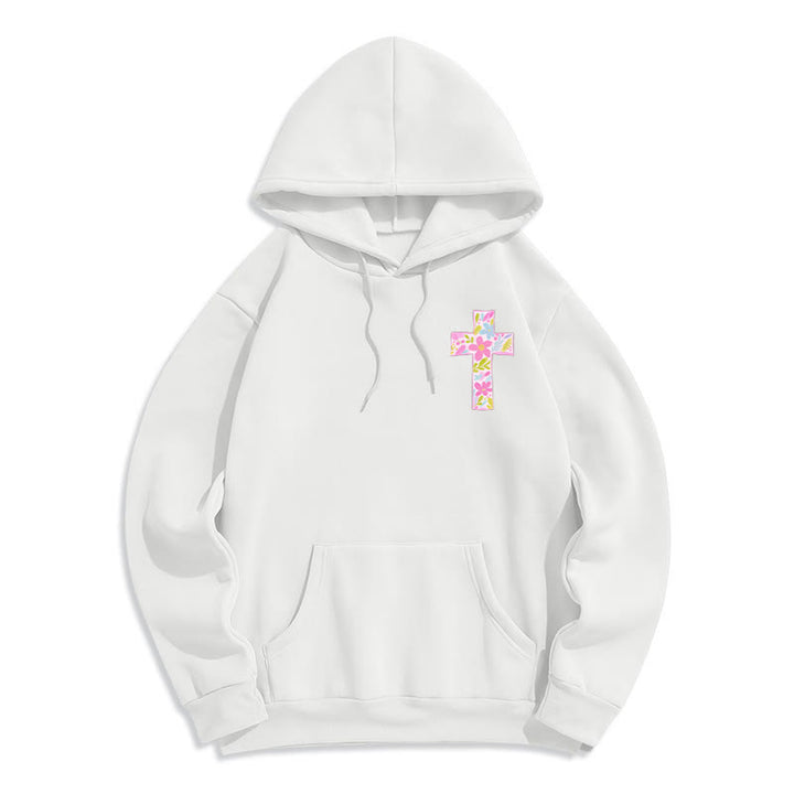 Christianartworkshop With God All Things Are Possible Floral Cross Hoodies - image 5