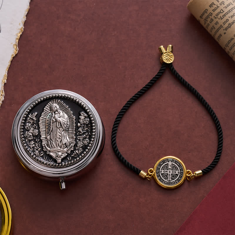 Christianartworkshop Adjustable Woven Cord St. Benedict Bracelet: Emblem of Steadfast Heavenly Safeguard - image 6