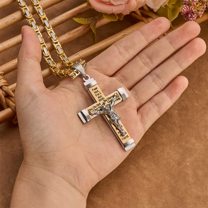 Christianartworkshop 3D Sculpted Stainless Crucifix Necklace: Symbol of Timeless Divine Promise - image 6