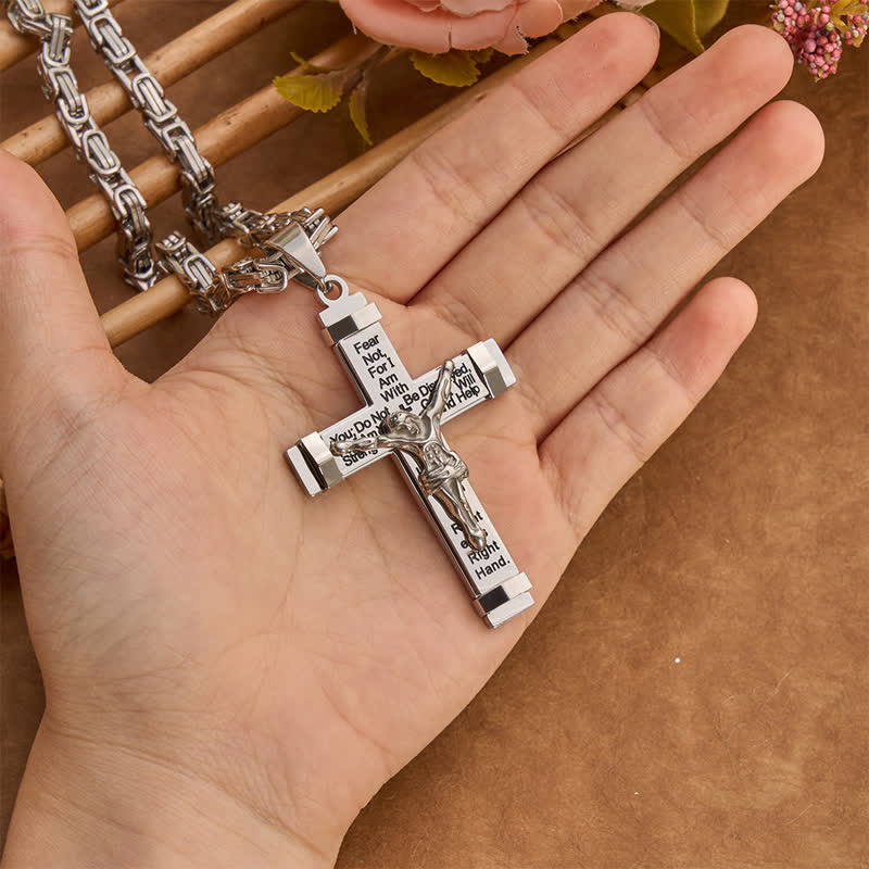 Christianartworkshop 3D Sculpted Stainless Crucifix Necklace: Symbol of Timeless Divine Promise - image 9