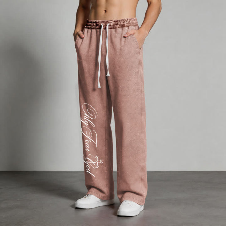 Christianartworkshop Walk By Faith Cross Script Washed Sweatpants - image 36