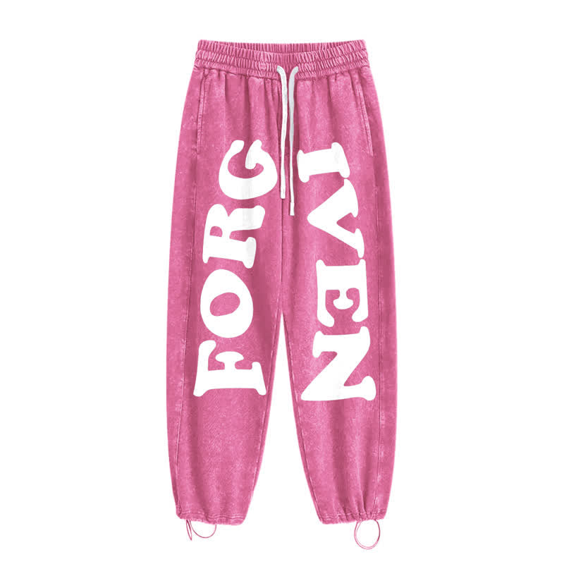 Christianartworkshop Forgiven Statement Wide Leg Washed Sweatpants - image 42