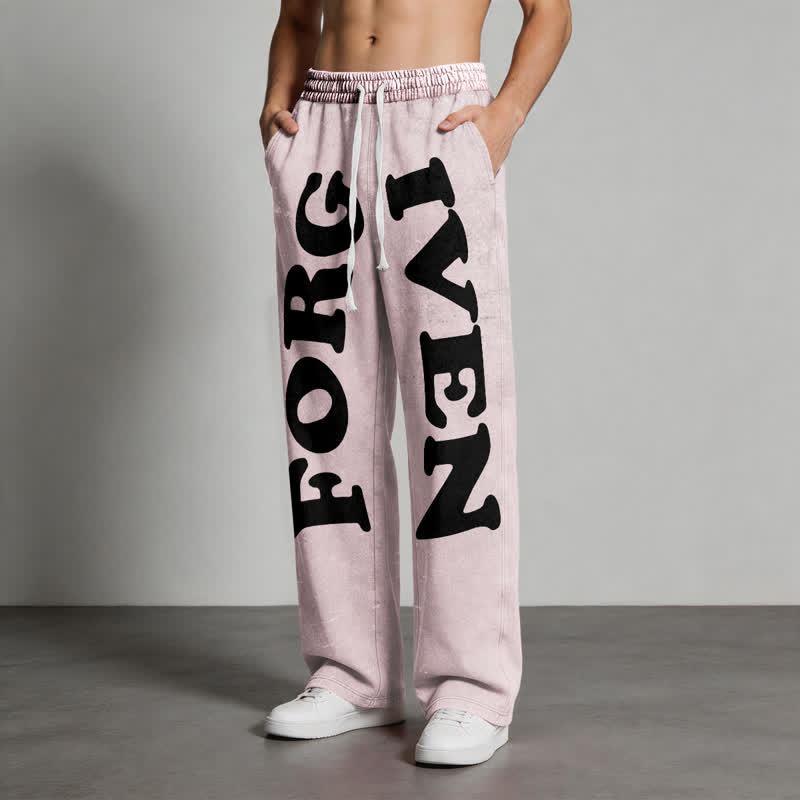 Christianartworkshop Forgiven Statement Wide Leg Washed Sweatpants - image 28