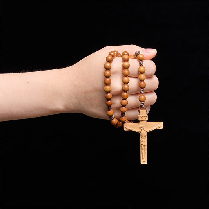 Christianartworkshop Natural Timber Prayer Rosary & Madonna and Child Motif: Token of Abiding Divine Warmth - Olive Wood - image 12