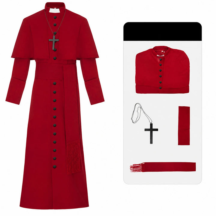 Christianartworkshop Multicolor Ceremonial Roman Soutane Cassock: Medieval Priest Aesthetics - image 13