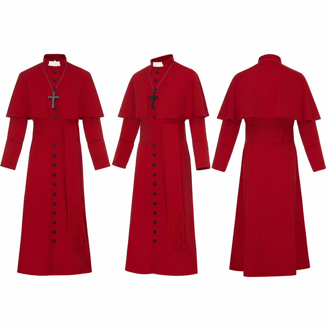 Christianartworkshop Multicolor Ceremonial Roman Soutane Cassock: Medieval Priest Aesthetics - image 12