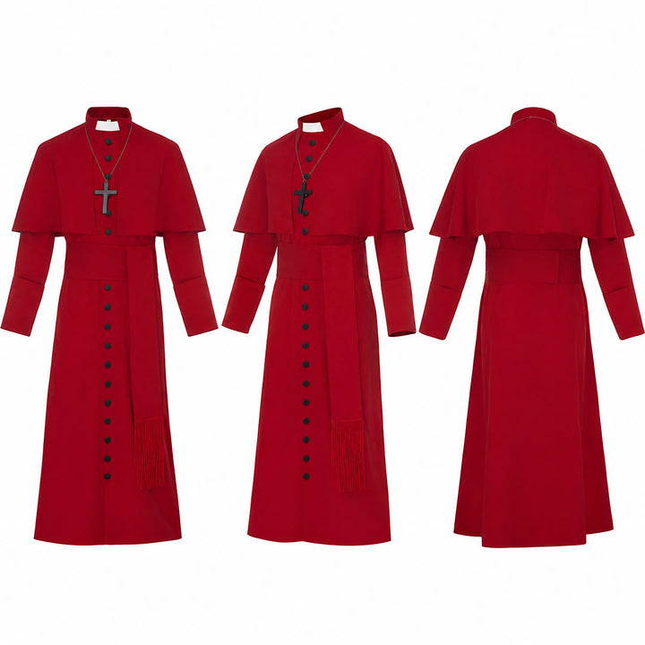 Christianartworkshop Multicolor Ceremonial Roman Soutane Cassock: Medieval Priest Aesthetics - image 12