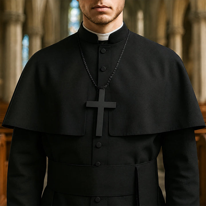 Christianartworkshop Multicolor Ceremonial Roman Soutane Cassock: Medieval Priest Aesthetics - image 0