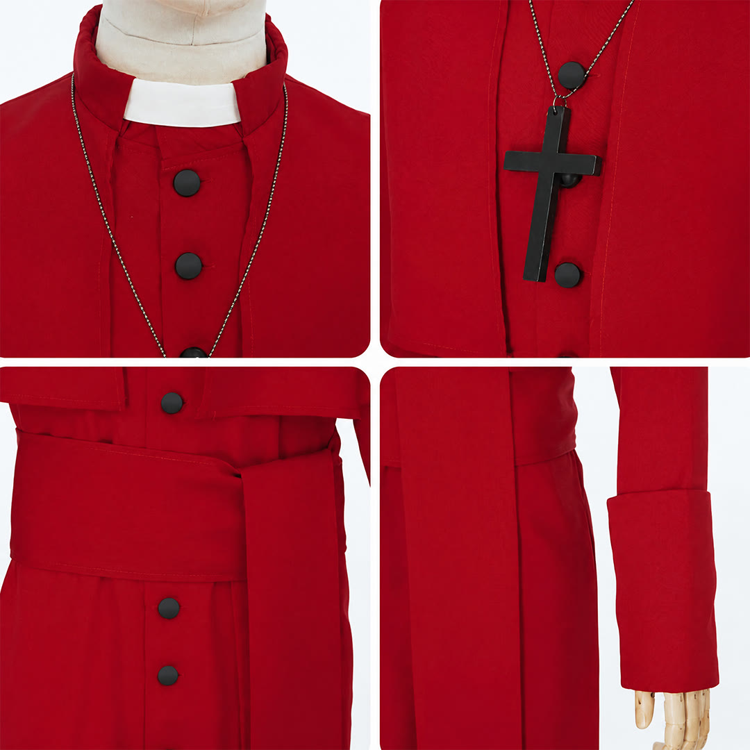 Christianartworkshop Multicolor Ceremonial Roman Soutane Cassock: Medieval Priest Aesthetics - image 14