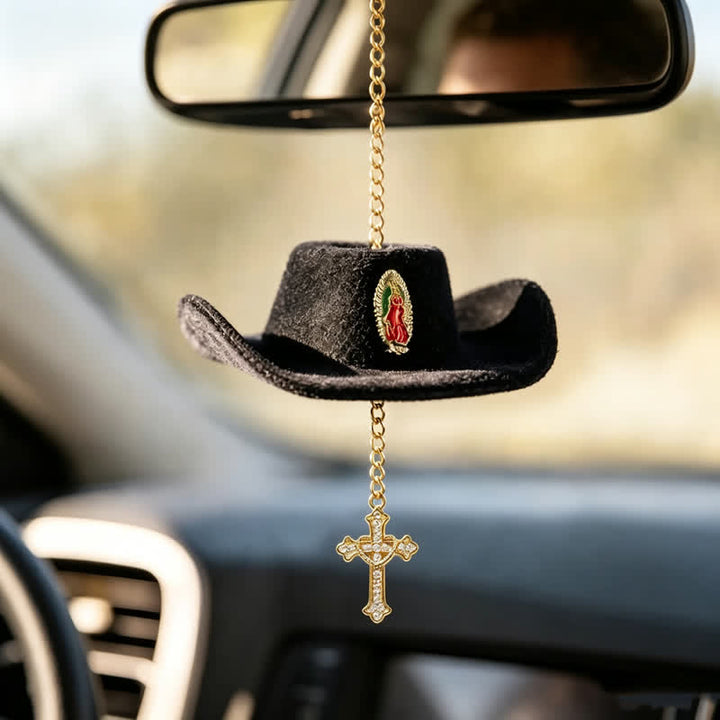 Christianartworkshop Cross St. Jude & Our Lady Car Pendant: Symbol Of Enduring Heavenly Hope - Our Lady - image 12