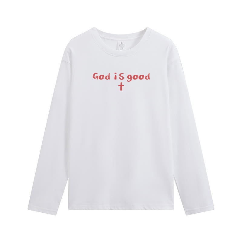 Christianartworkshop God Is The Only Reason Statement White Long-Sleeve T-Shirt - image 2