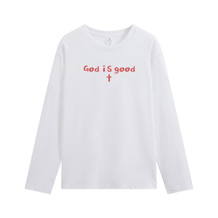 Christianartworkshop God Is The Only Reason Statement White Long-Sleeve T-Shirt - image 2