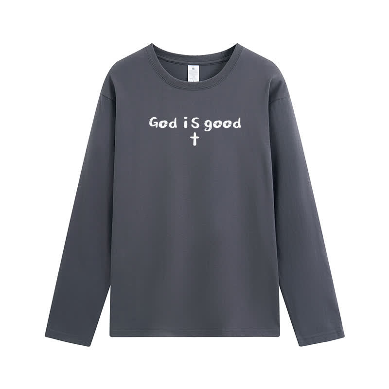 Christianartworkshop God Is The Only Reason Statement White Long-Sleeve T-Shirt - image 11