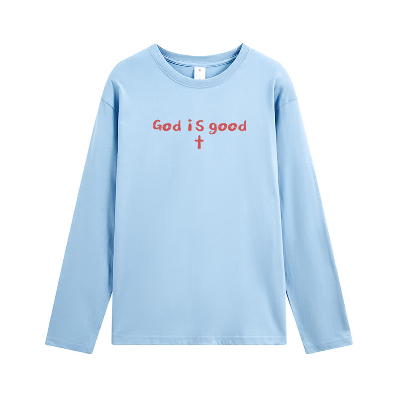 Christianartworkshop God Is The Only Reason Statement White Long-Sleeve T-Shirt - image 20