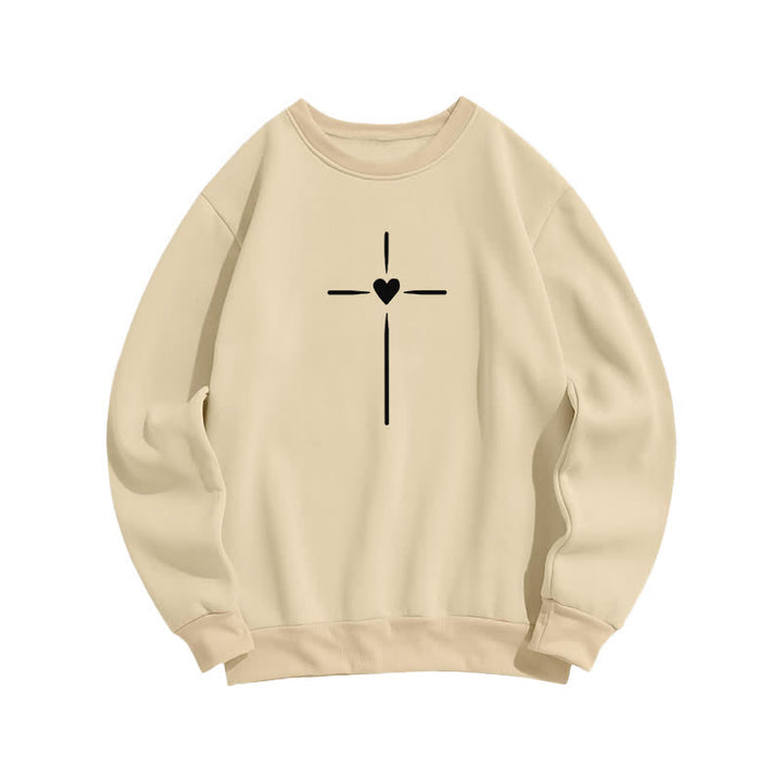 Christianartworkshop God Is Everywhere Oversized Fleece Lined Crewneck Sweatshirt - image 5